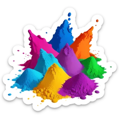 Holi colours sticker