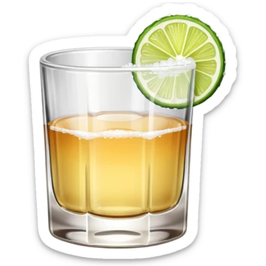 tequila shot, salt, and lime sticker