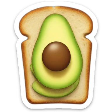 Avacado bread toast sticker