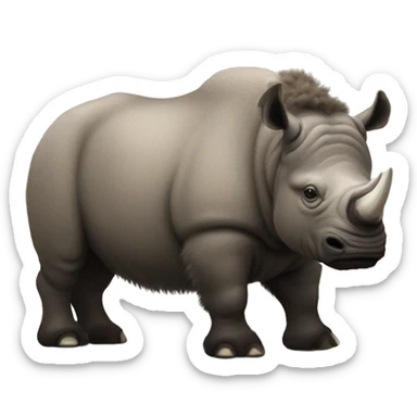 Very-woolly-rhino-no-horns sticker