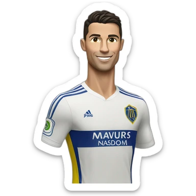 cristiano ronaldoavec un maillot de al nassr sticker