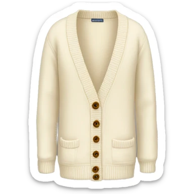 cream colored cardigan sticker