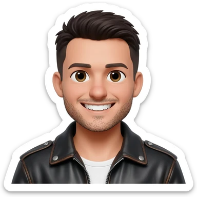 Rugged cheerful young man sticker