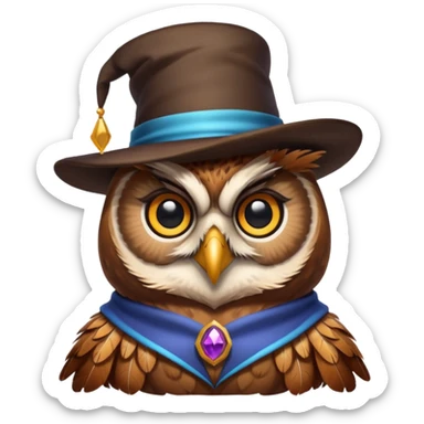 Owl with magician’s hat
 sticker
