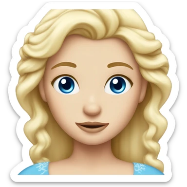 Princess Blonde with blue eyes sticker