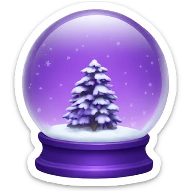 Snow globe purple sticker