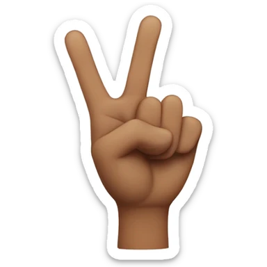 Hand heart and Crossed fingers sticker