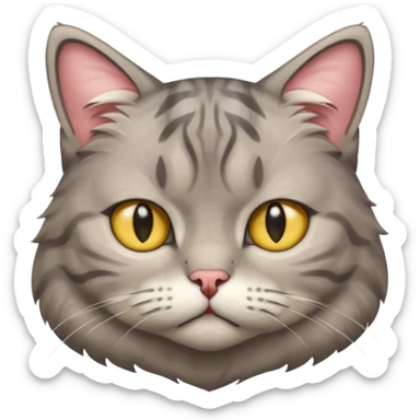 cat frowning sticker