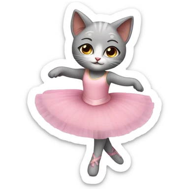 Ballerina cat sticker