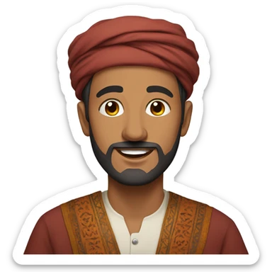 morrocan man sticker