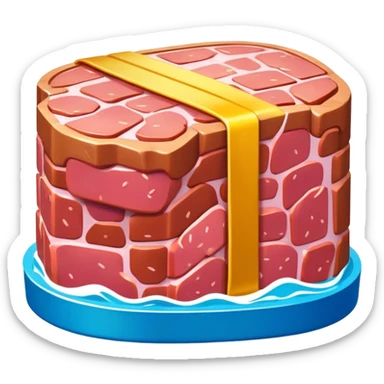  paris art city SPAM meat jeff koons style sculpture arty landscape  sticker