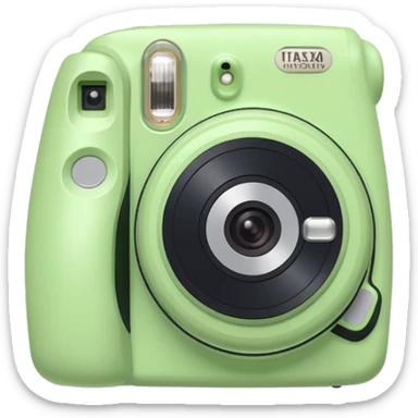 Green pistachio color instax camera sticker
