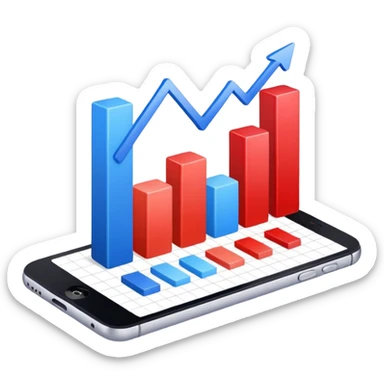  chart 98% blue 2% red sticker