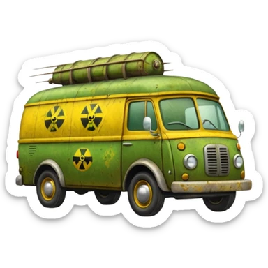 Heroic SuperBug Ron’s exterminator antique moving van  sticker
