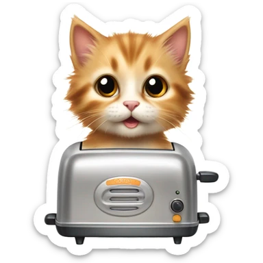 Toaster Kitten sticker