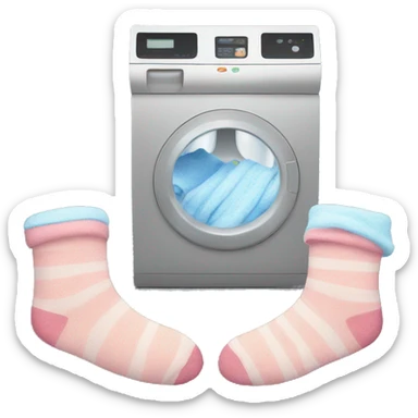 Washing socks sticker