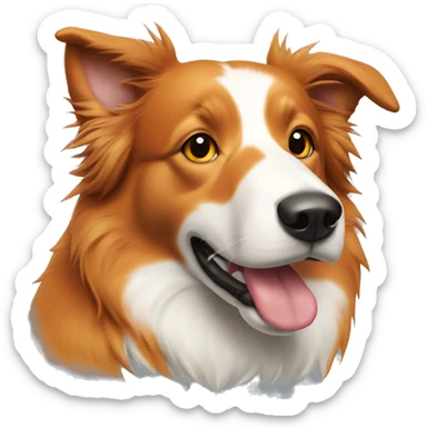 Orange boarder collie sticker