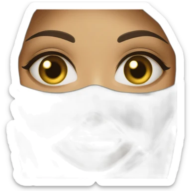 A Muslim girl wearing a niqab with hazel eyes sticker