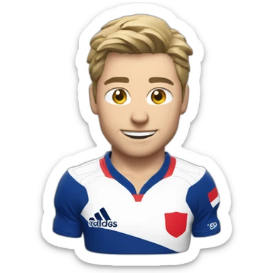 Antoine Dupont platine Rugby with French Shirt sticker