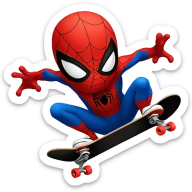 Skateboarding Spider-Man  sticker