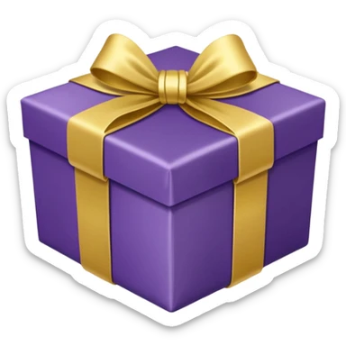purple noel giftbox sticker