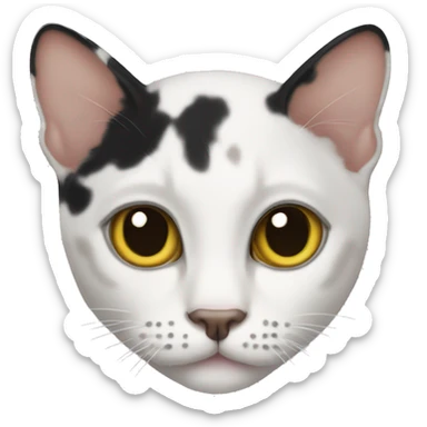 vitiligo cat sticker