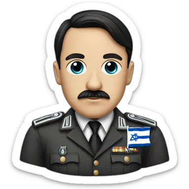 Hitler qui porte le drapeau de Israël sticker