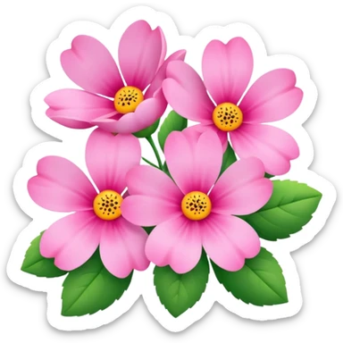 Pink flowers sticker