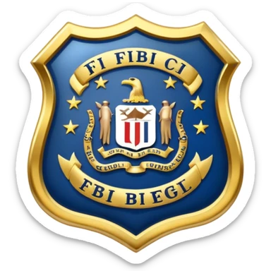The FBI badge. real one sticker