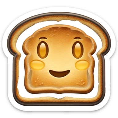 toasted bread on malted butter no face sticker