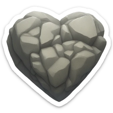 Piedra corazón piedra sticker