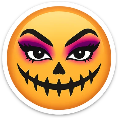 Halloween slay emoji, remove background sticker