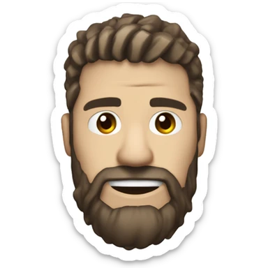 obra maestra,logo,emoticon,feliz,cabello rubio corto,barba corta,ojos azules,audifonos,estilo gears of war 2 sticker