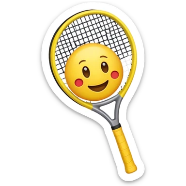 créer un emoji avec une raquette de padel sticker
