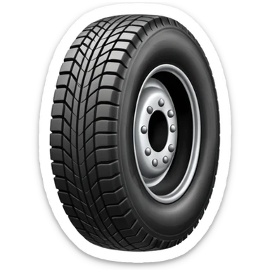 semi tire with a 2 in the center sticker