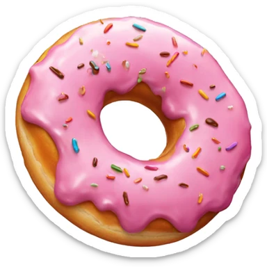 donut flying sticker
