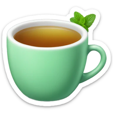 a cup of mint tea sticker