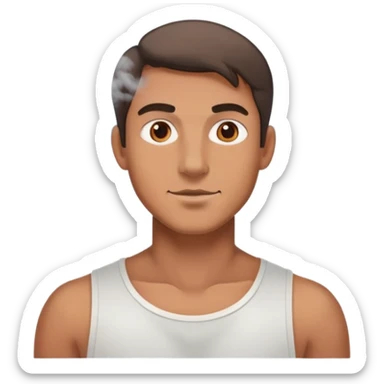 a man appearing in a poof of smoke like magic sticker