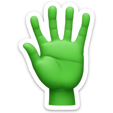 green raised hands - two sticker