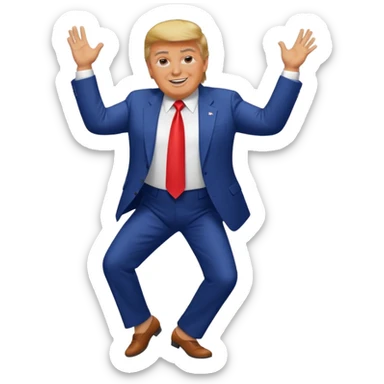Donald Trump bailando sticker
