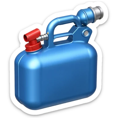 small blue gas can, no text or label, for nitrous oxide sticker