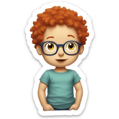 rugrats Redhead baby with glasses sticker