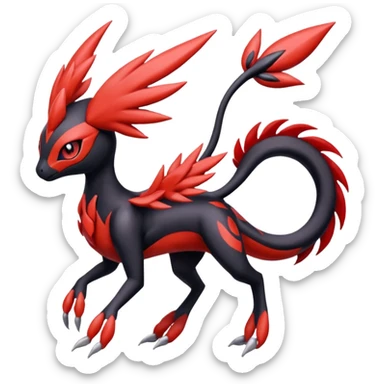 Meloetta-Nargacuga-Yveltal-Pokémon-Fakémon-hybrid-fusion-creature sticker