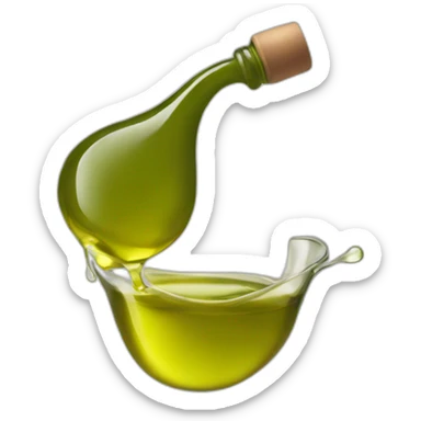 Olive oil pouring bottle sticker