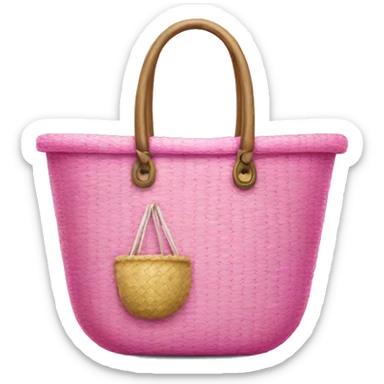 Beach bag pink sticker