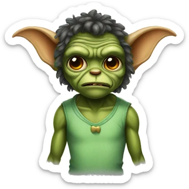 gremlin with bow in hair sticker