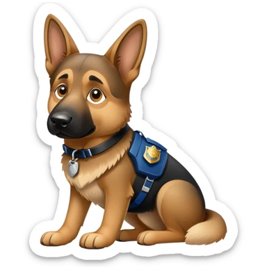 police dog K9 sticker