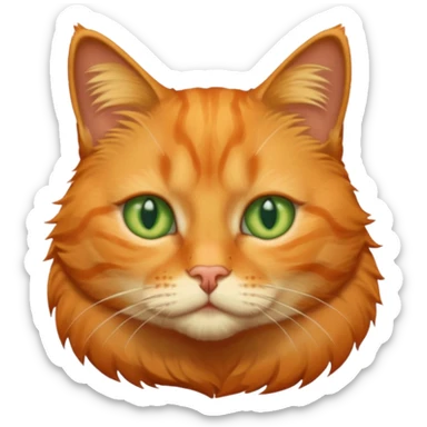 orange cat missing his right eye sticker