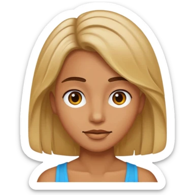 person living in desert just face, hair showing, different colors sticker