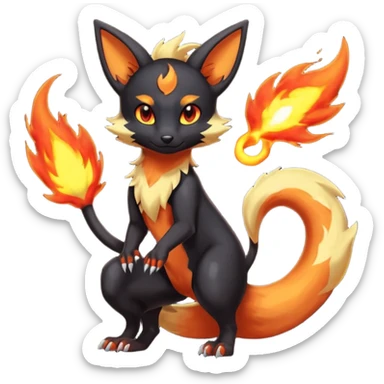 
Umbreon-Torracat-
Salandit-Fennekin-Fakémon-Digimon-fusion (full body) sticker